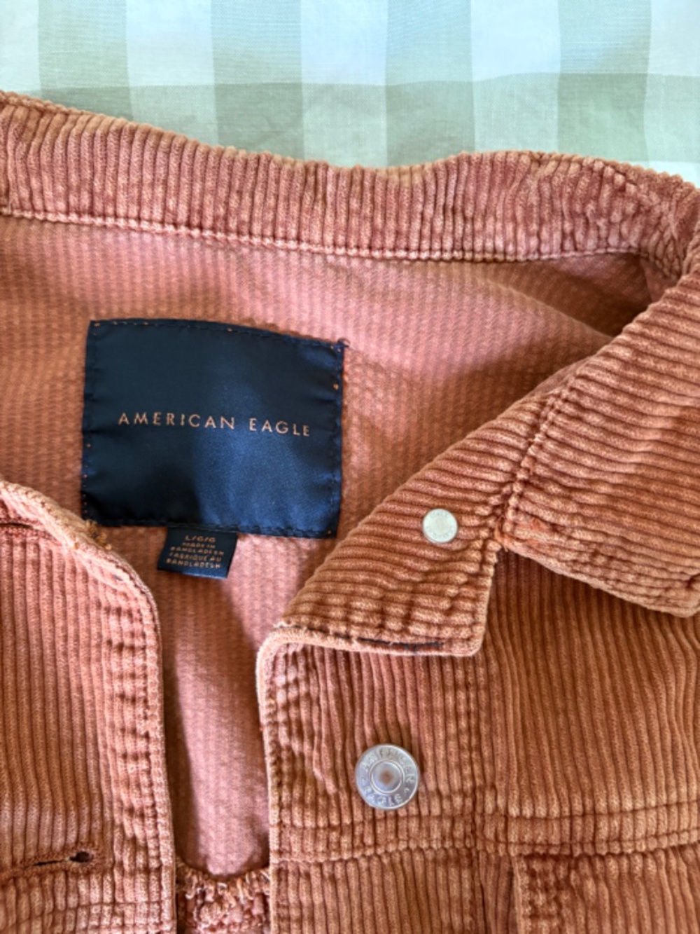 American Eagle Rust Corduroy Jacket - Picture 3 of 4